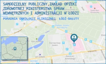 PORADNIA ONKOLOGII KLINICZNEJ - SAMODZIELNY PUBLICZNY ZAKŁAD OPIEKI ZDROWOTNEJ MINISTERSTWA SPRAW WEWNĘTRZNYCH I ADMINISTRACJI W ŁODZI - UL. PÓŁNOCNA 42,  ŁÓDŹ-BAŁUTY