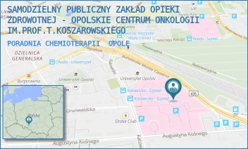 PORADNIA CHEMIOTERAPII - SAMODZIELNY PUBLICZNY ZAKŁAD OPIEKI ZDROWOTNEJ - OPOLSKIE CENTRUM ONKOLOGII IM.PROF.T.KOSZAROWSKIEGO - UL. KATOWICKA 66A, OPOLE